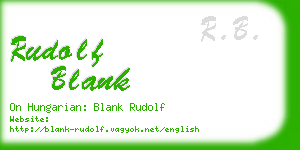 rudolf blank business card